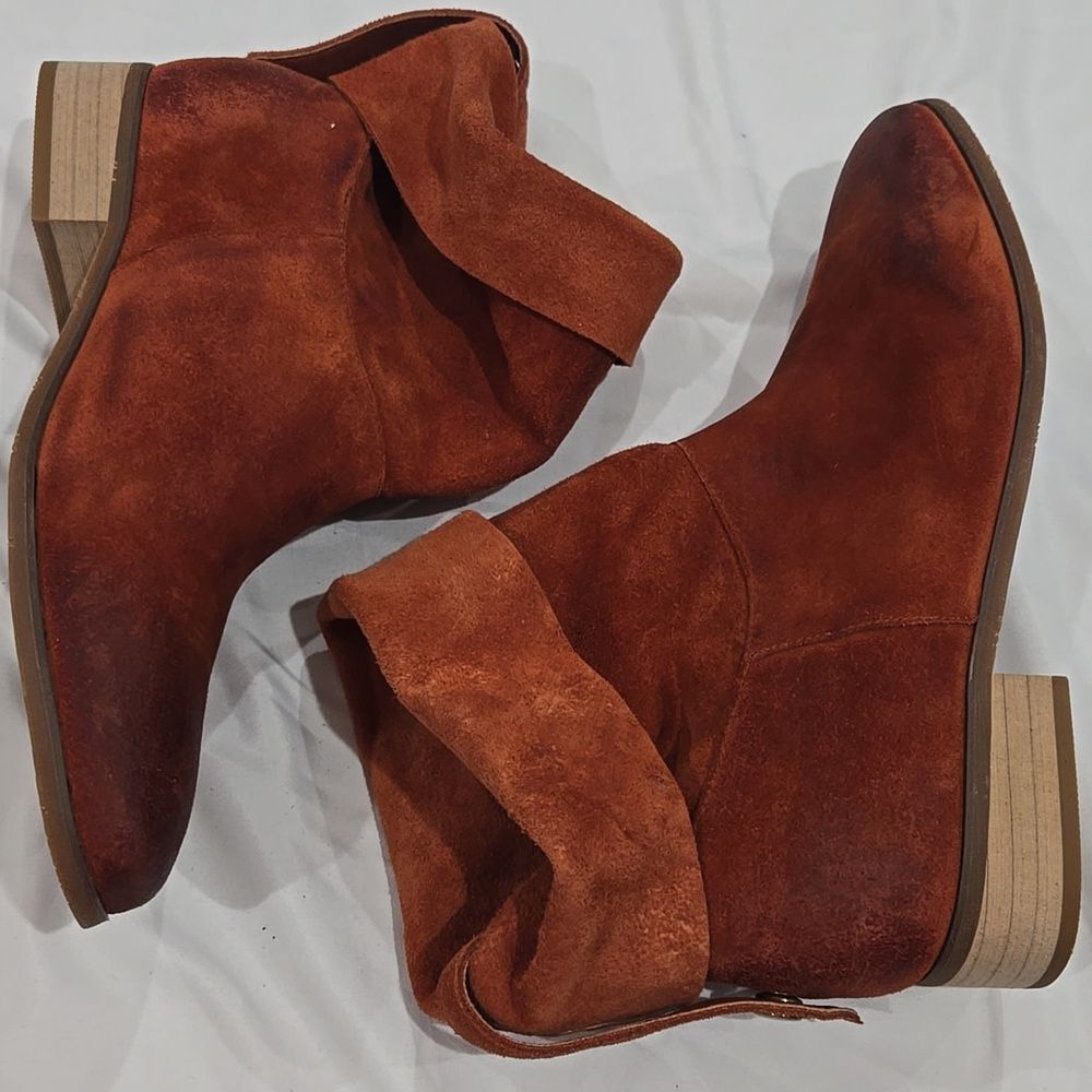 Antelope Cari X34 Rust Tobacco Suede Pull On Heeled Ankle Boot NWOT EU 40 - Picture 7 of 12